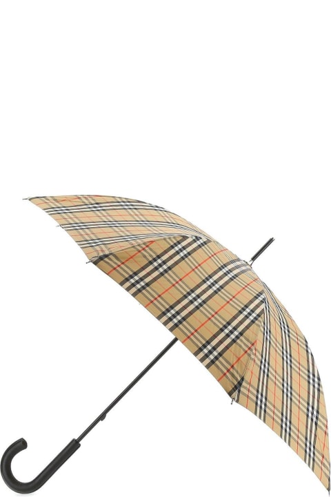 Vintage Checked Umbrella