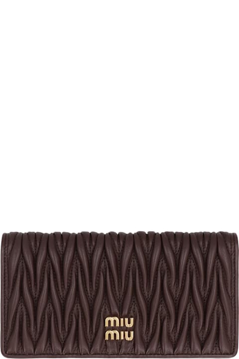 Miu Miu Accessories for Women Miu Miu Quilted Flap Wallet