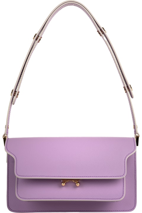 Marni Bags for Women Marni Lilac East/west Trunk Bag In Saffiano Leather