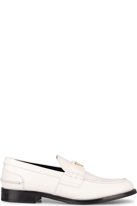أحذية مسطحة لـ السيدات Prada Brushed Leather Loafers