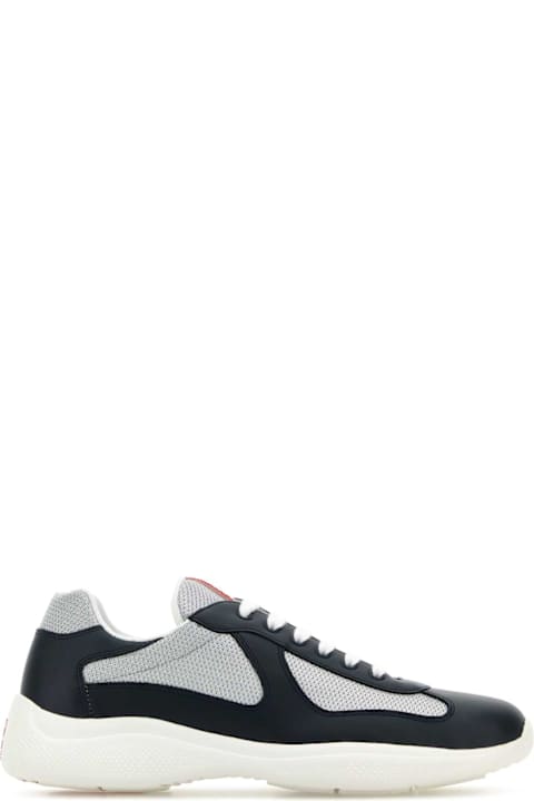 スニーカー PRADA Two-Tone Leather And Tech Fabric Sneakers Prada Two-tone Leather And Tech Fabric Sneakers | italist
