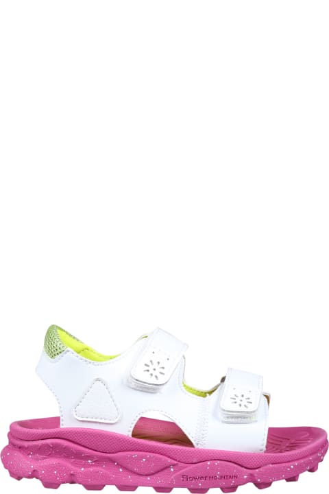 Shoes for Girls Flower Mountain White Gaho Sandals For Girl With Logo