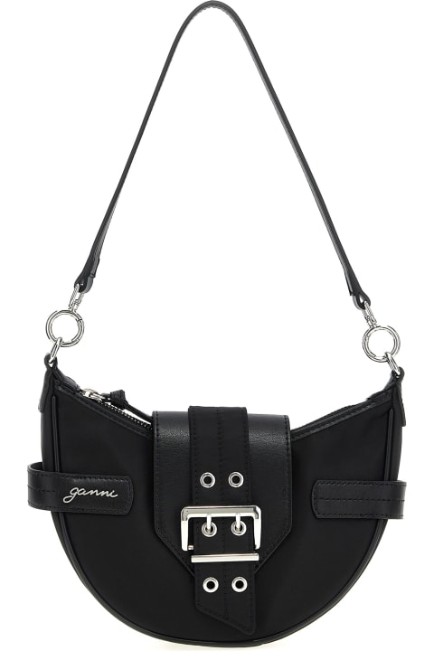 Ganni Bags for Women Ganni 'black Small Bucky' Crossbody Bag