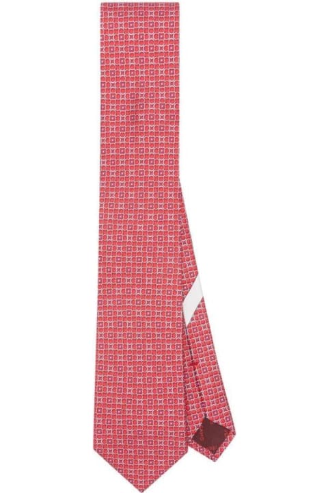 Ferragamo for Men Ferragamo Geometric Printed Tie