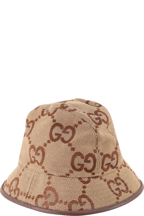 Hats for Men Gucci Embroidered Cotton Blend Hat