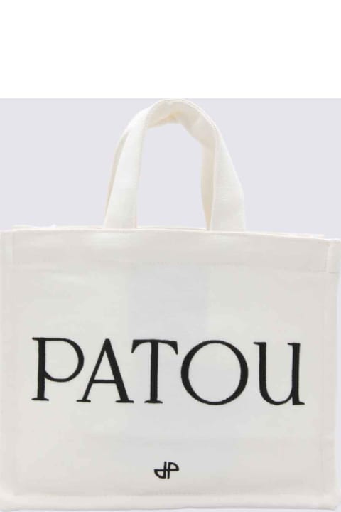 Patou Totes for Women Patou White Cotton Small Tote Bag