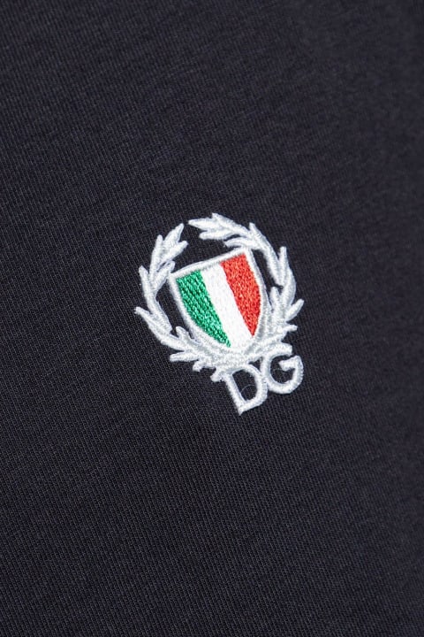 Dolce & Gabbana Sale for Men Dolce & Gabbana Logo Embroidered T-shirt