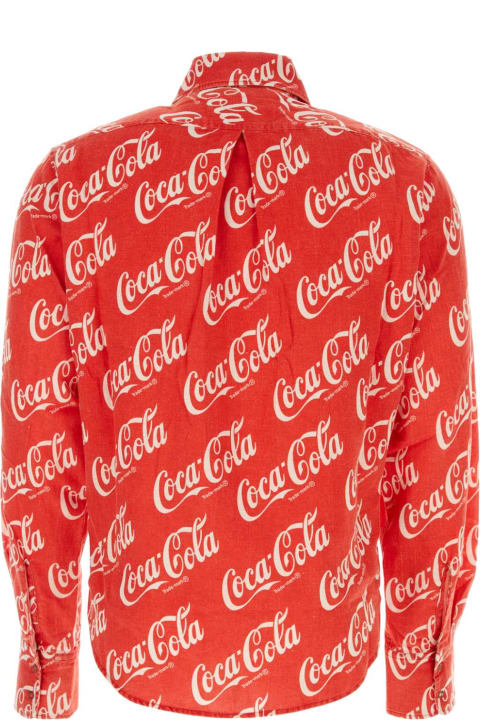ERL for Kids ERL Printed Cotton And Linen Erl X Cocacola Shirt