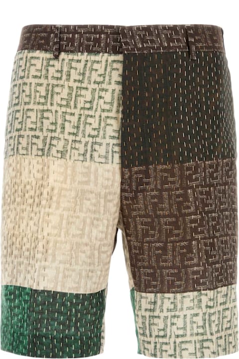 Fashion for Men Fendi Multicolor Linen Bermuda Shorts