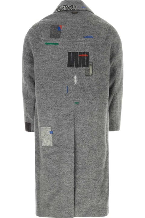 Ader Error Coats & Jackets for Men Ader Error Grey Wool Blend Coat