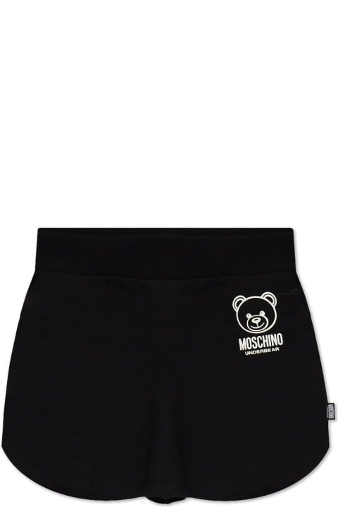 Moschino Pants & Shorts for Women Moschino Teddy Bear Logo Detailed Shorts