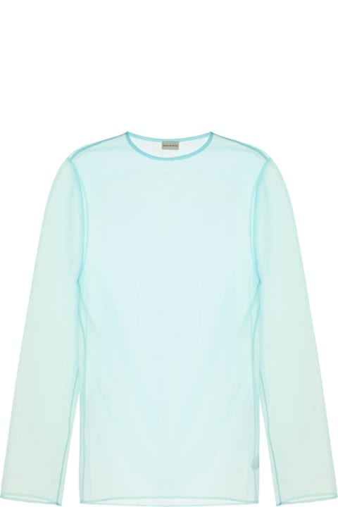 Homeware Dries Van Noten Light Blue Organza Camille Top