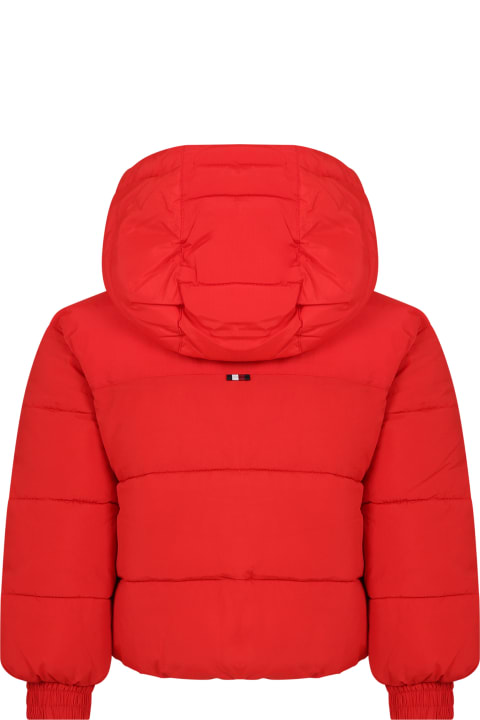 Tommy Hilfiger Coats & Jackets for Girls Tommy Hilfiger Red Down Jacket For Girl With Logo