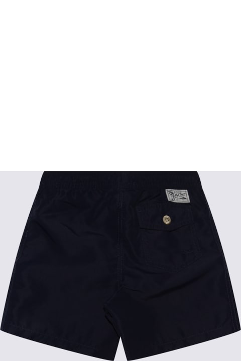 ボーイズ 水着 Ralph Lauren Navy Blue Polo Beachwear Shorts