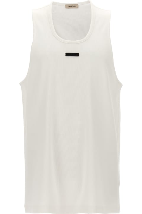 Topwear for Men Fear of God Leather Logo Patch Tank Top