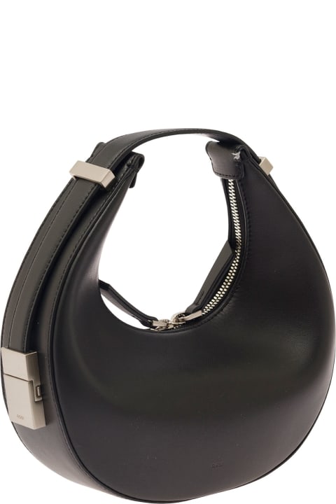 Homeware OSOI 
mini Toni
 Black Handbag With Engraved Logo In Leather Woman