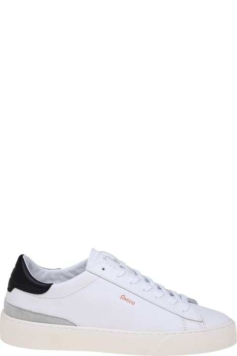 Shoes for Men D.A.T.E. Sonica Sneakers In White/black Leather