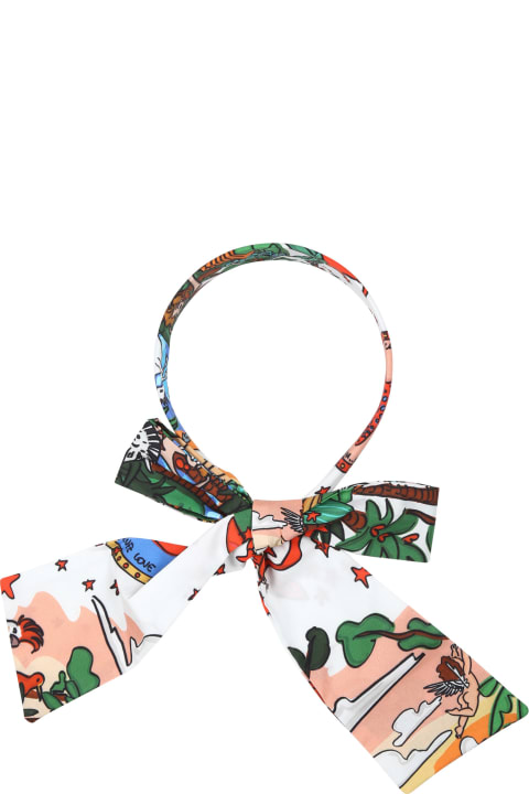 ガールズ Alessandro Enriquezのアクセサリー＆ギフト Alessandro Enriquez White Headband For Girl With Pop Print