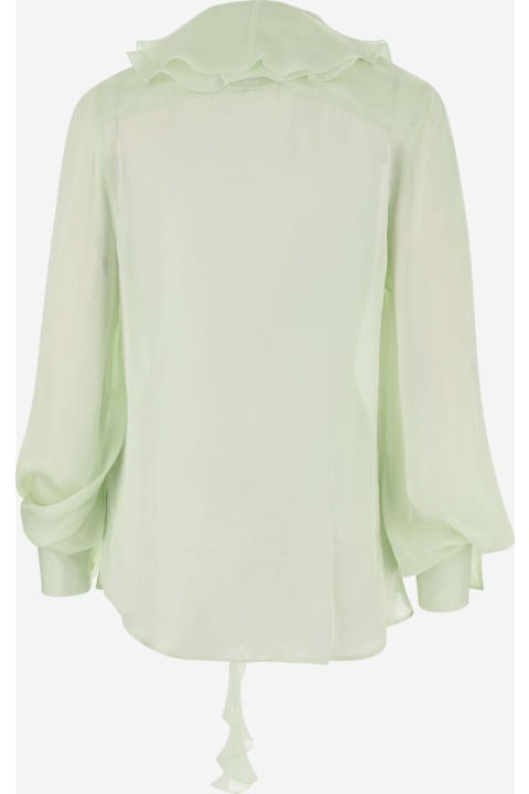 Sale for Women Victoria Beckham Silk Shirt With Ruffles