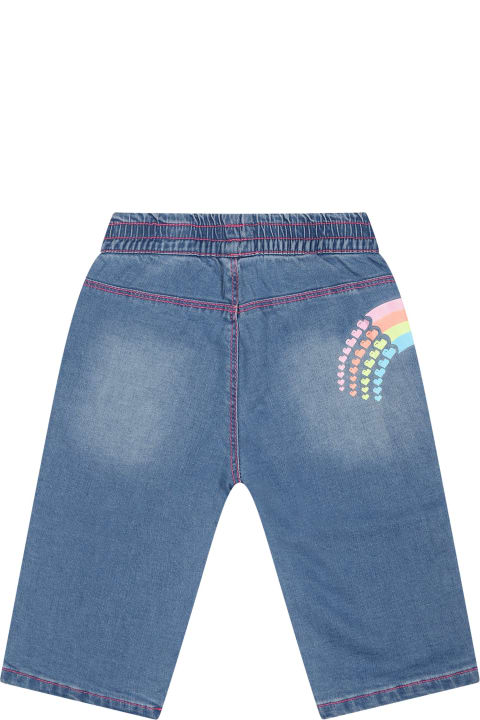 ベビーボーイズ ボトムス Billieblush Blue Jeans For Baby Girl With Print