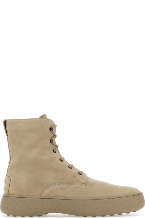 Tod's Boots for Women Tod's Sand Suede Ankle Boots