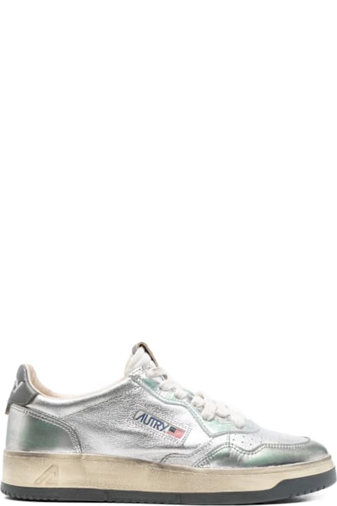 Homeware Autry Autry Sper Vintage Metallic Leather Sneakers