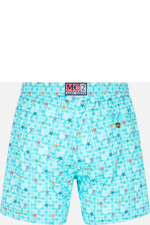 MC2 Saint Barth Swimwear for Men MC2 Saint Barth Man Light Fabric Comfort Swim Shorts With Sea Star Print