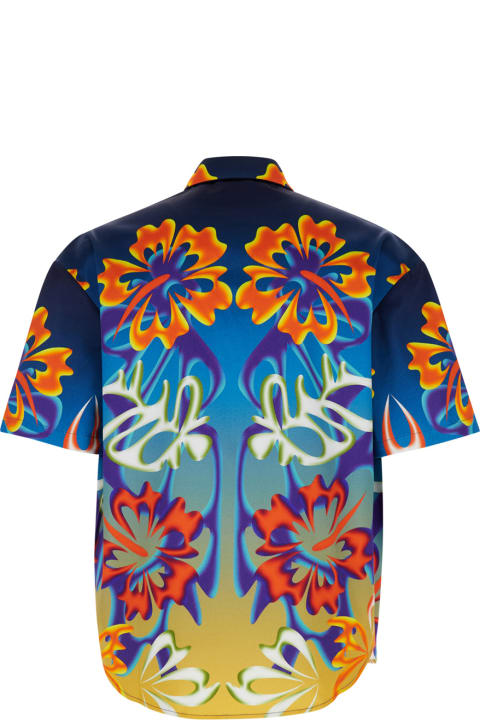 Bluemarble Shirts for Men Bluemarble Hibiscus Shortsleeves Shirt