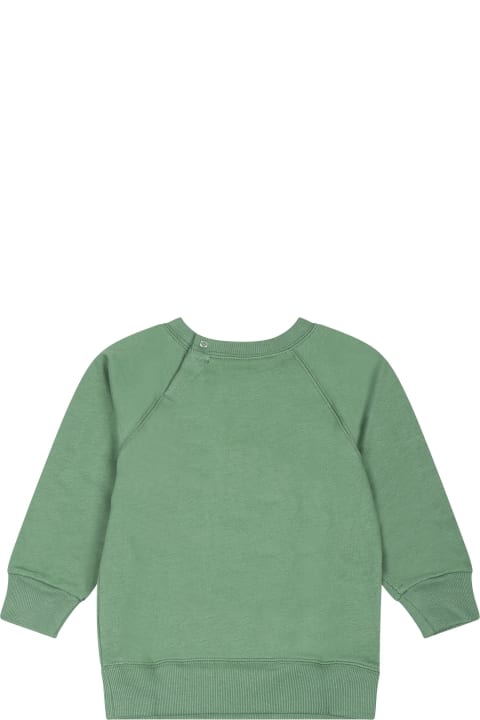 Fashion for Kids Gucci Green Sweatshirt For Babykids With Logo Gucci 1921