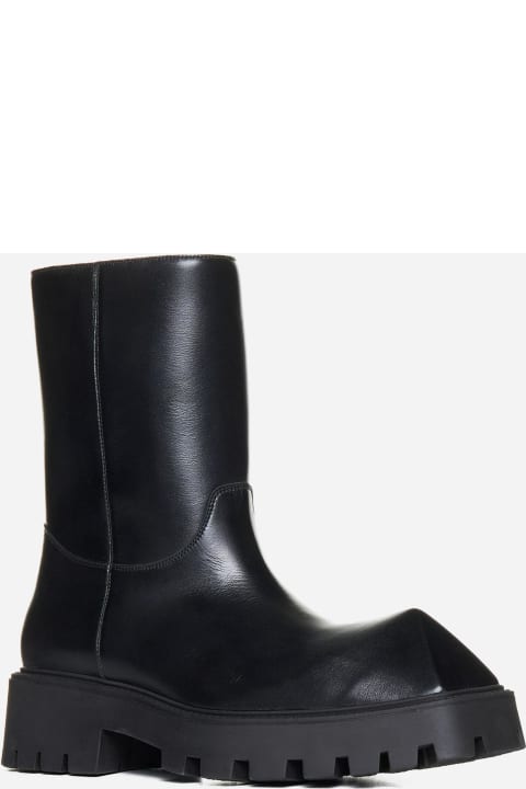 Boots for Men Balenciaga Rhino Leather Ankle Boots