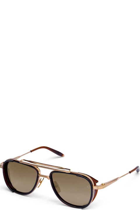 Akoni لـ Kids Akoni Spitzer - Brushed 12k Gold/ Brown Sunglasses