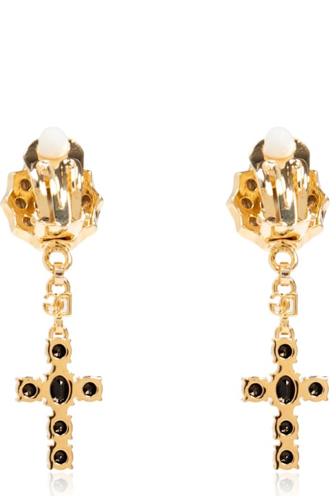 Dolce & Gabbana أقراط لـ السيدات Dolce & Gabbana Clips With Religious Motif