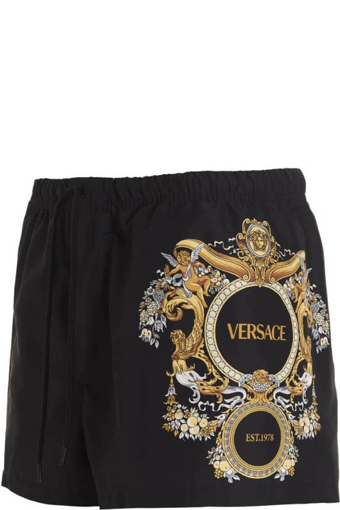 Versace ' Milano Est 1978' Swimming Trunks | italist, ALWAYS LIKE