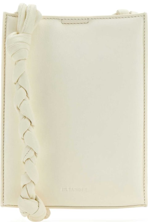 Jil Sander Clutches for Women Jil Sander Ivory Leather Tangle Shoulder Bag