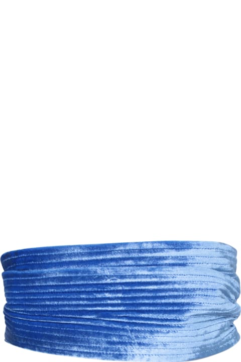 Belts for Women Pierre-Louis Mascia Velvet Blue/turquoise Belt