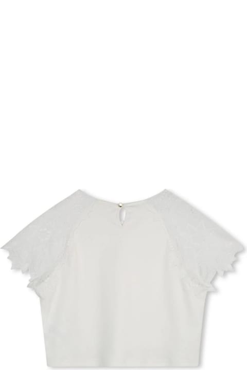 Chloé for Kids Chloé White Top With Guipure Lace