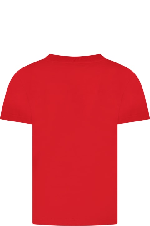 Sale for Kids Givenchy Red T-shirt For Boy With Logo