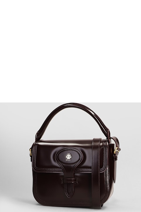 حقائب الكتف لـ السيدات Bally Beckett Flap S Horse Shoulder Bag In Bordeaux Leather