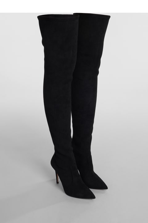 Casadei Boots for Women Casadei Julia High Heels Boots In Black Suede