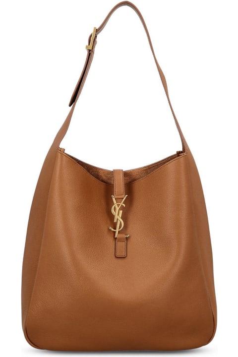 Saint Laurent Le 5 à 7 Logo Plaque Large Shoulder Bag