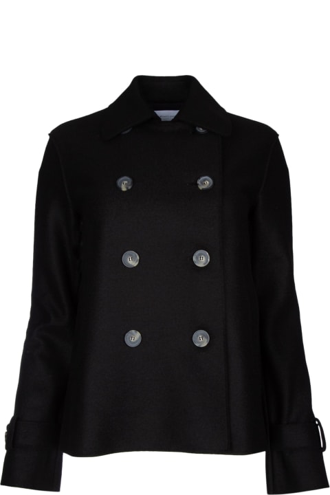 Harris Wharf London Coats & Jackets for Women Harris Wharf London Women Cropped Trench Light Pressed Wool