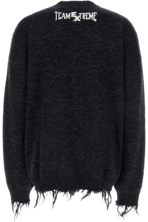 メンズ VETEMENTSのニットウェア VETEMENTS Two-tone Wool Oversize Sweater