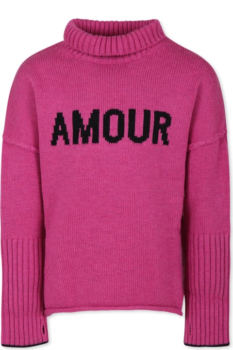 أدوات منزلية Zadig & Voltaire Fuchsia Turtleneck For Girl With Writing