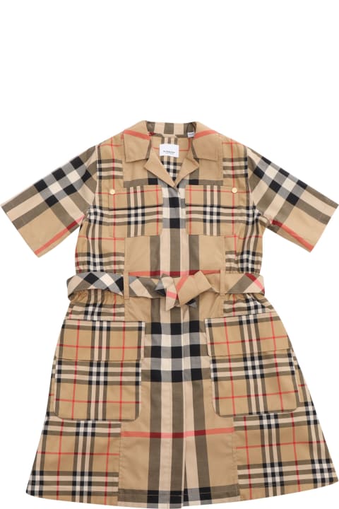 Fashion for Kids Burberry Burberry Web Striped Shirt Dress