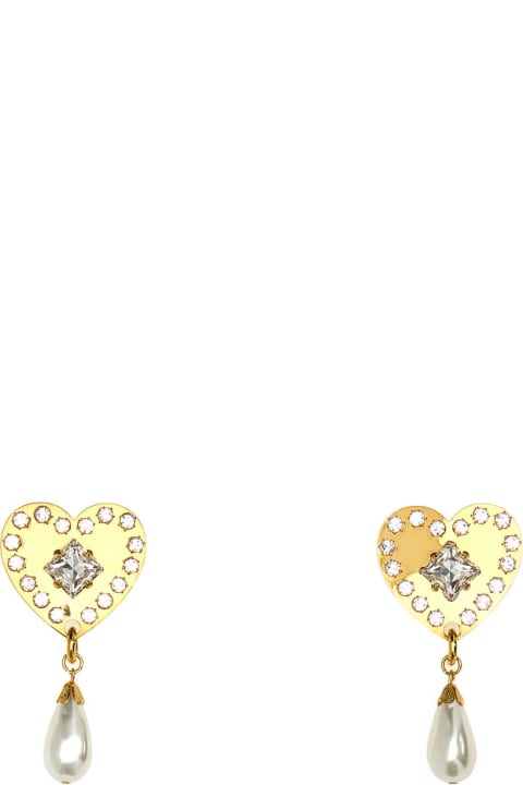 Earrings for Women Alessandra Rich Gold Metal Earrings