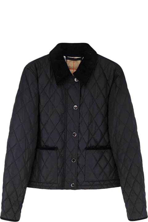 Burberry Nylon Jacket With Stitching