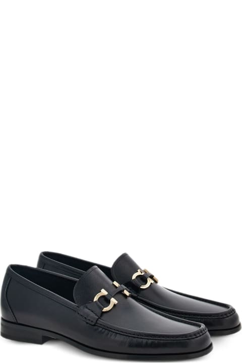 Ferragamo Loafers & Boat Shoes for Men Ferragamo Black Leather Loafer
