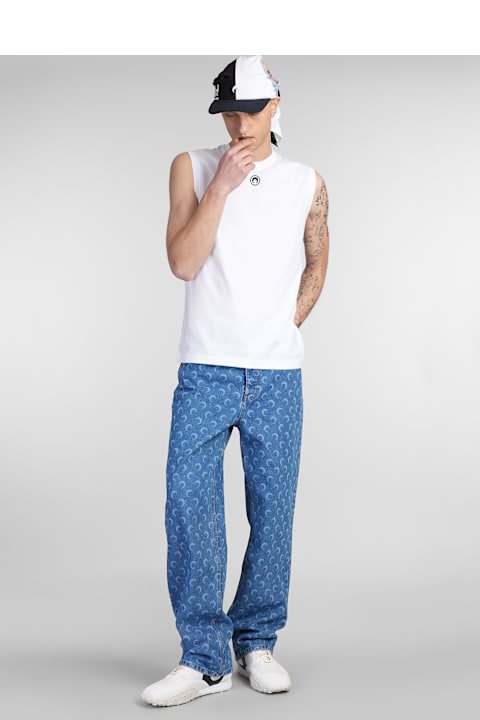 Marine Serre for Men Marine Serre Jeans In Blue Denim