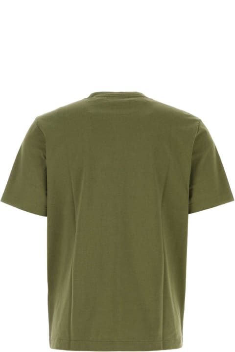 メンズ新着アイテム Maison Kitsuné Army Green Cotton T-shirt