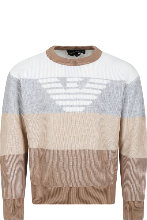Sweaters & Sweatshirts for Boys Emporio Armani Multicolor Sweater For Boy With Eaglet